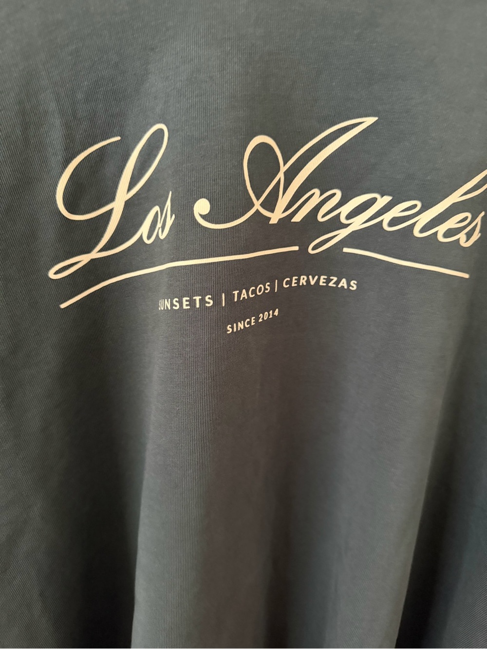 La Angeles Graphic Tee in Cream 2XL